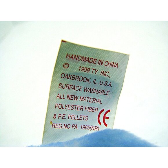 Ty Beanie Baby 1999 Holiday Teddy Blue Snowflake Bear Plush Toy Collectible 8" - Picture 9 of 9